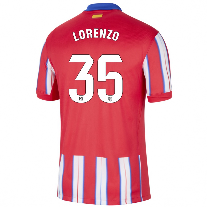 Kinder Fußball Diego Lorenzo #35 Rot Weiß Blau Heimtrikot Trikot 2024/25 T-Shirt Luxemburg