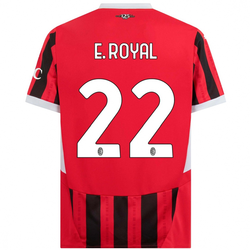 Kinder Fußball Emerson Royal #22 Rot Schwarz Heimtrikot Trikot 2024/25 T-Shirt Luxemburg