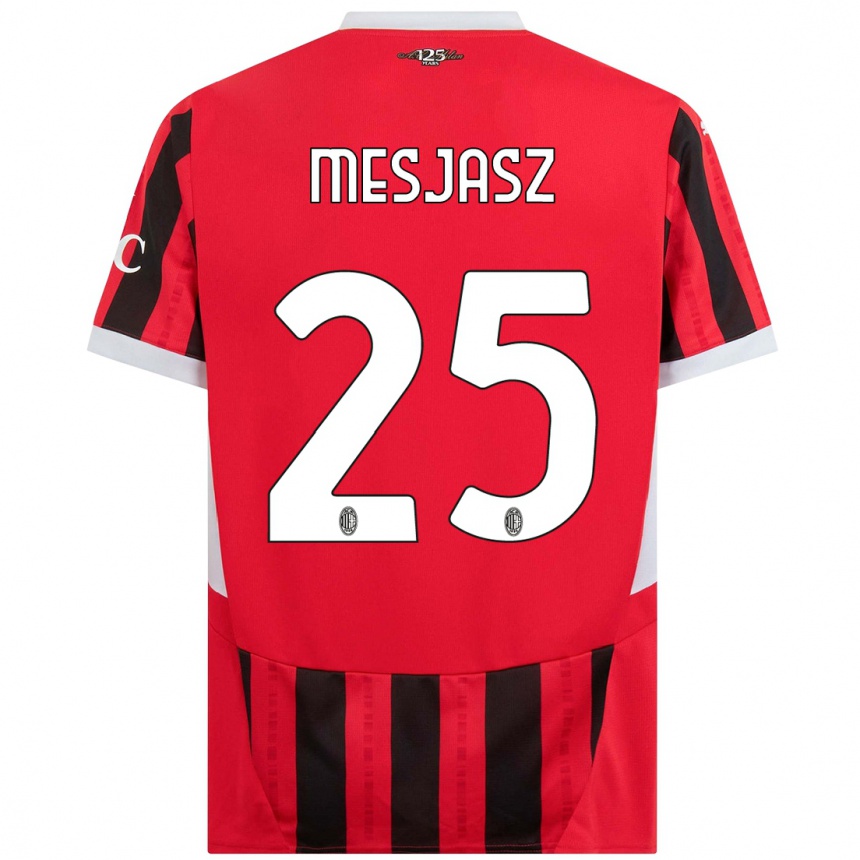 Kinder Fußball Malgorzata Mesjasz #25 Rot Schwarz Heimtrikot Trikot 2024/25 T-Shirt Luxemburg