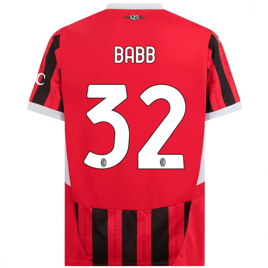 Kinder Fußball Selena Delia Babb #32 Rot Schwarz Heimtrikot Trikot 2024/25 T-Shirt Luxemburg