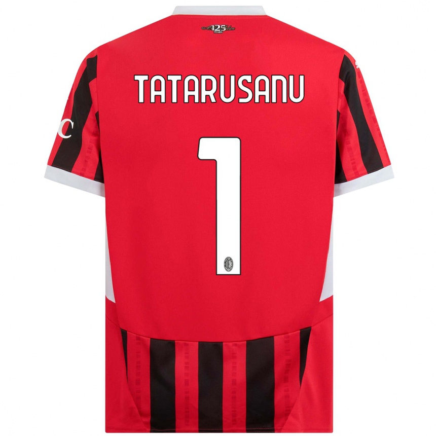 Kinder Fußball Ciprian Tatarusanu #1 Rot Schwarz Heimtrikot Trikot 2024/25 T-Shirt Luxemburg