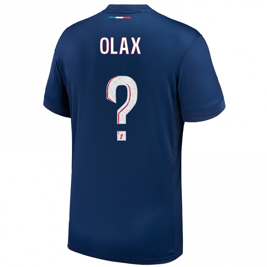 Kinder Fußball Djamy Olax #0 Marineblau Weiß Heimtrikot Trikot 2024/25 T-Shirt Luxemburg