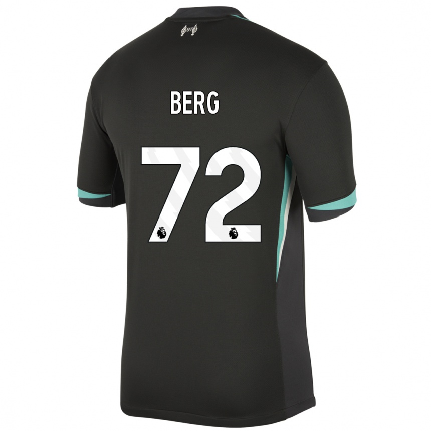 Kinder Fußball Sepp Van Den Berg #72 Schwarz Anthrazitweiß Auswärtstrikot Trikot 2024/25 T-Shirt Luxemburg