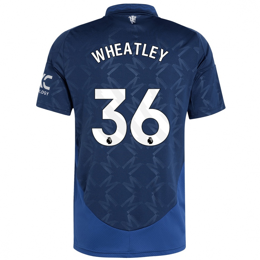 Kinder Fußball Ethan Wheatley #36 Indigo Auswärtstrikot Trikot 2024/25 T-Shirt Luxemburg