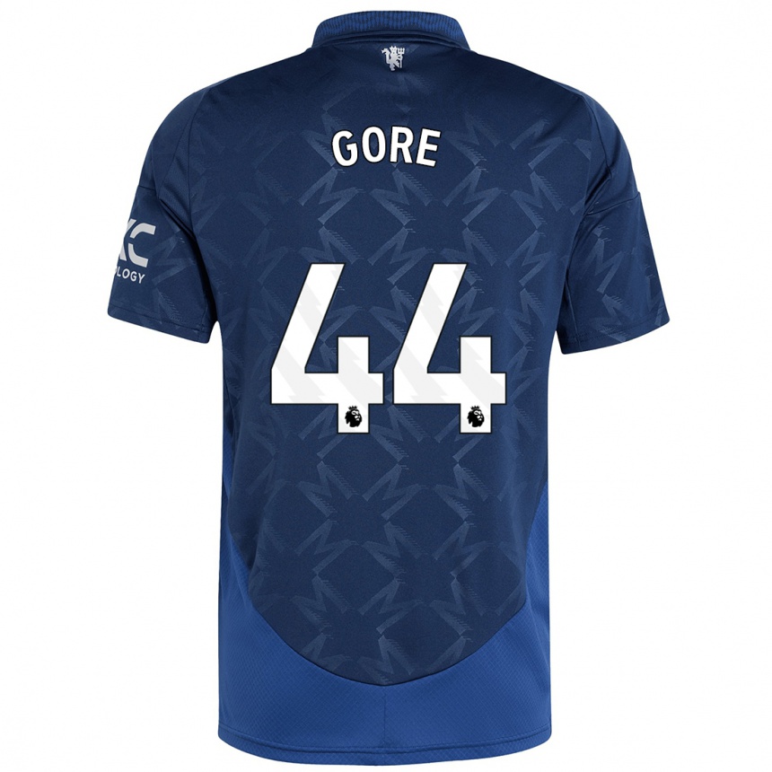 Kinder Fußball Daniel Gore #44 Indigo Auswärtstrikot Trikot 2024/25 T-Shirt Luxemburg