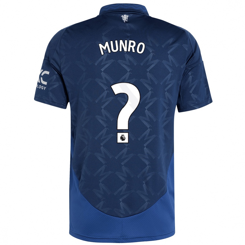 Kinder Fußball Reece Munro #0 Indigo Auswärtstrikot Trikot 2024/25 T-Shirt Luxemburg