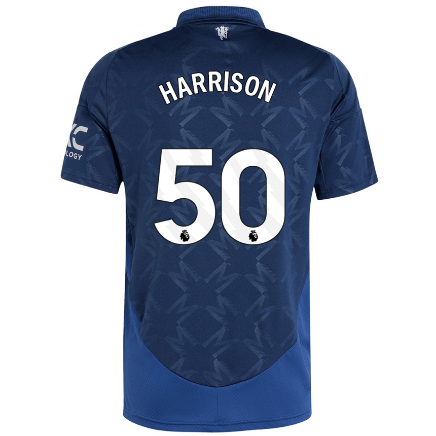 Kinder Fußball Elyh Harrison #50 Indigo Auswärtstrikot Trikot 2024/25 T-Shirt Luxemburg