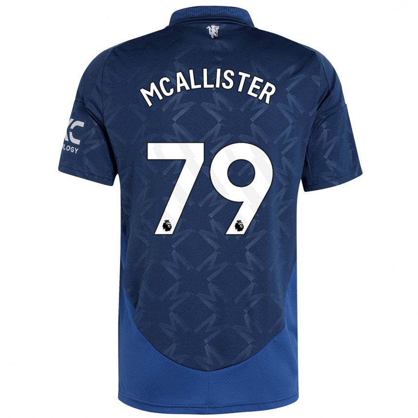 Kinder Fußball Finley Mcallister #79 Indigo Auswärtstrikot Trikot 2024/25 T-Shirt Luxemburg