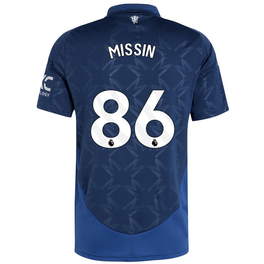 Kinder Fußball Ashton Missin #86 Indigo Auswärtstrikot Trikot 2024/25 T-Shirt Luxemburg