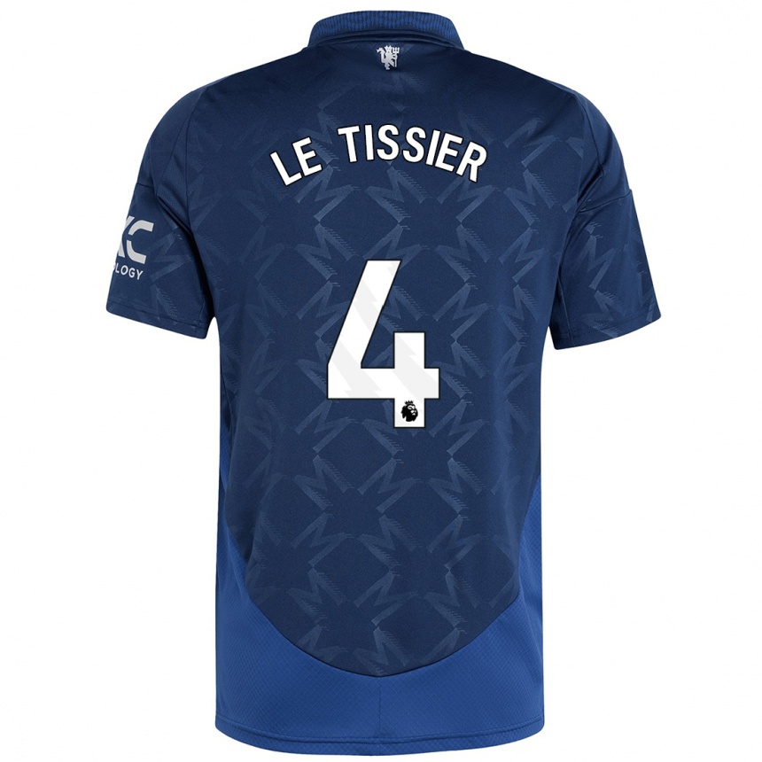 Kinder Fußball Maya Le Tissier #4 Indigo Auswärtstrikot Trikot 2024/25 T-Shirt Luxemburg