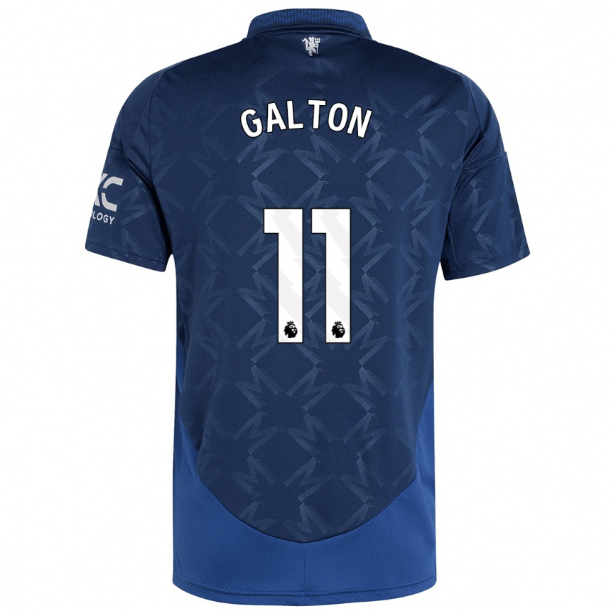 Kinder Fußball Leah Galton #11 Indigo Auswärtstrikot Trikot 2024/25 T-Shirt Luxemburg