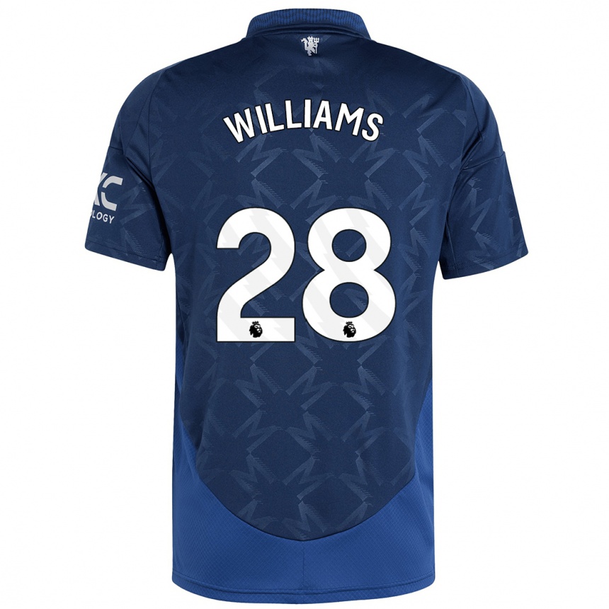 Kinder Fußball Rachel Williams #28 Indigo Auswärtstrikot Trikot 2024/25 T-Shirt Luxemburg