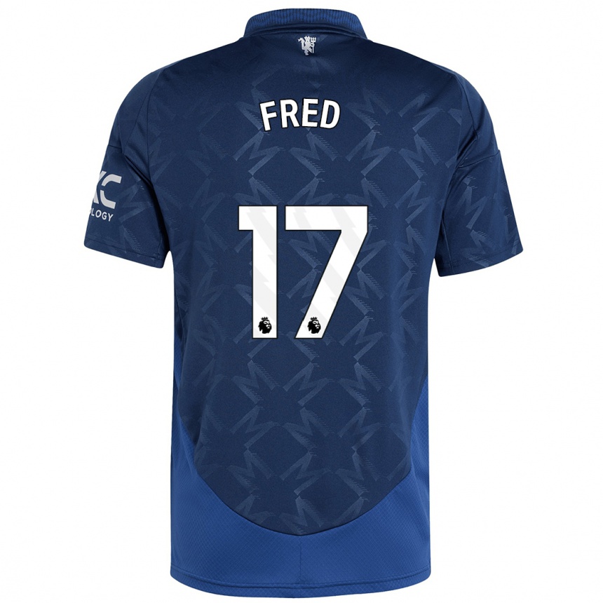 Kinder Fußball Fred #17 Indigo Auswärtstrikot Trikot 2024/25 T-Shirt Luxemburg