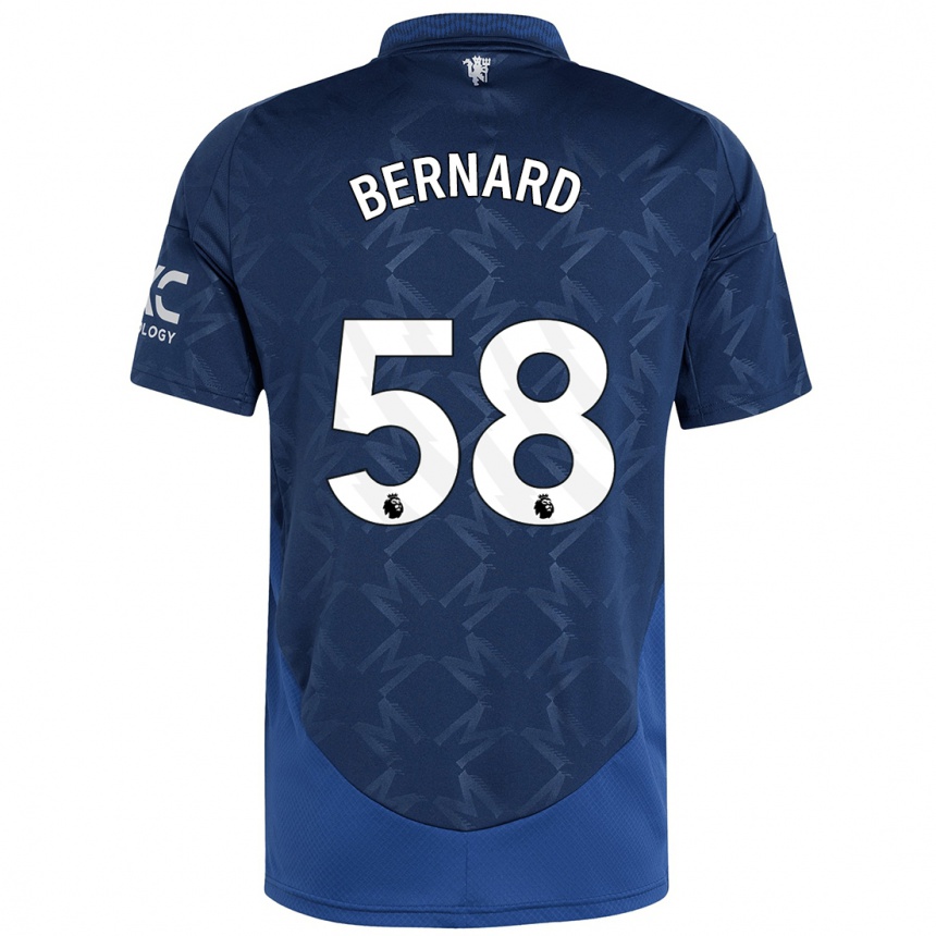 Kinder Fußball Bernard #58 Indigo Auswärtstrikot Trikot 2024/25 T-Shirt Luxemburg