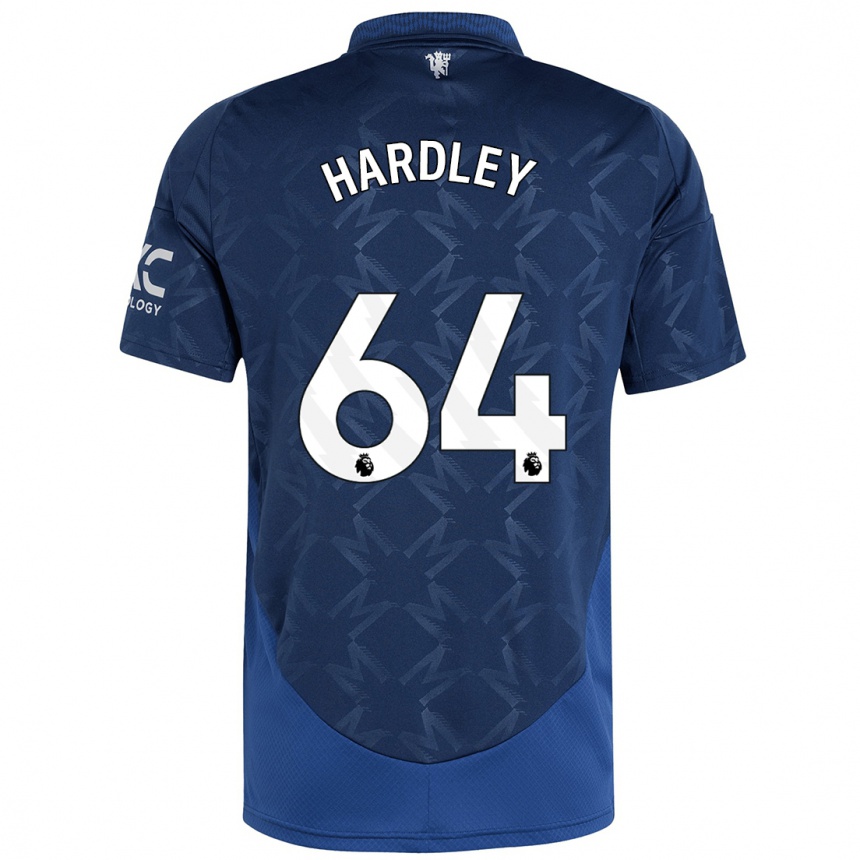 Kinder Fußball Bjorn Hardley #64 Indigo Auswärtstrikot Trikot 2024/25 T-Shirt Luxemburg