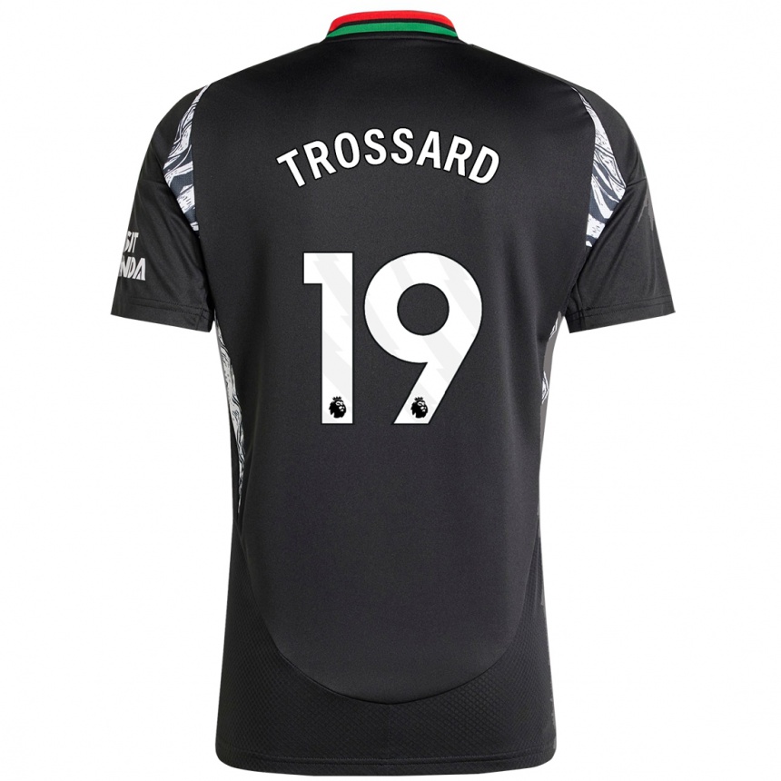 Kinder Fußball Leandro Trossard #19 Schwarz Auswärtstrikot Trikot 2024/25 T-Shirt Luxemburg