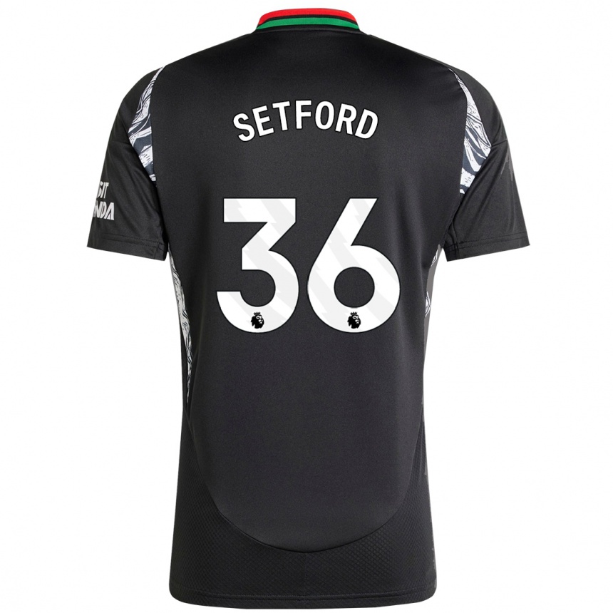 Kinder Fußball Tommy Setford #36 Schwarz Auswärtstrikot Trikot 2024/25 T-Shirt Luxemburg