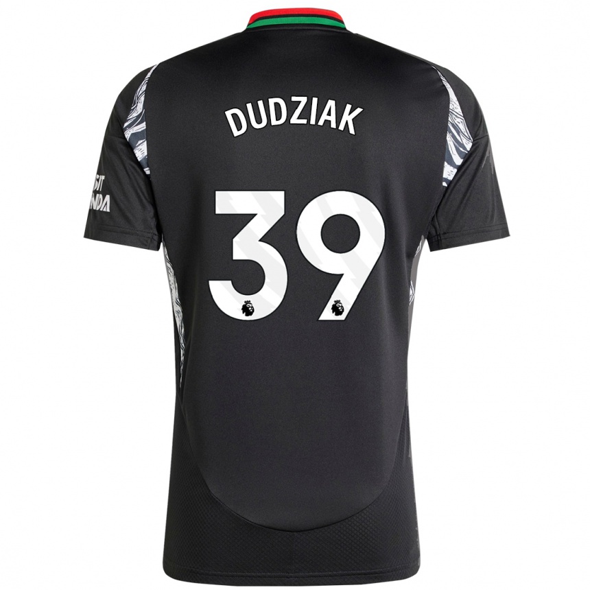 Kinder Fußball Harrison Dudziak #39 Schwarz Auswärtstrikot Trikot 2024/25 T-Shirt Luxemburg