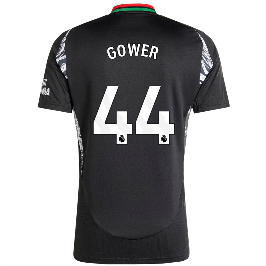 Kinder Fußball Jimi Gower #44 Schwarz Auswärtstrikot Trikot 2024/25 T-Shirt Luxemburg