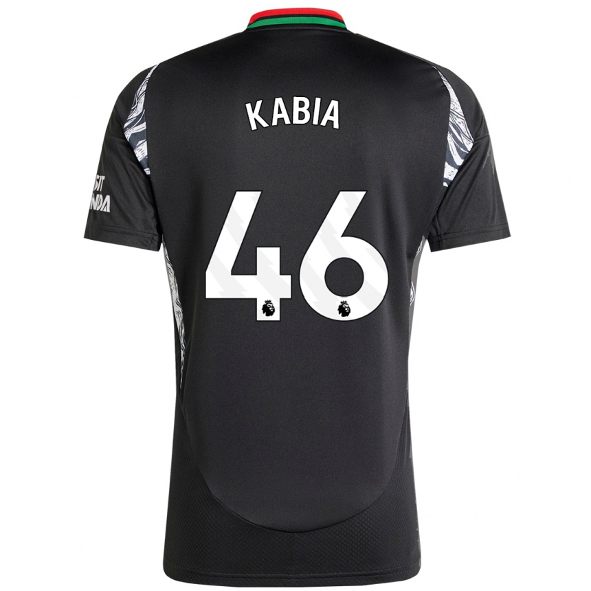 Kinder Fußball Ismeal Kabia #46 Schwarz Auswärtstrikot Trikot 2024/25 T-Shirt Luxemburg