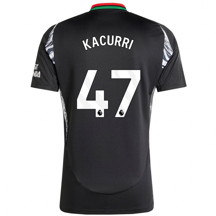 Kinder Fußball Maldini Kacurri #47 Schwarz Auswärtstrikot Trikot 2024/25 T-Shirt Luxemburg