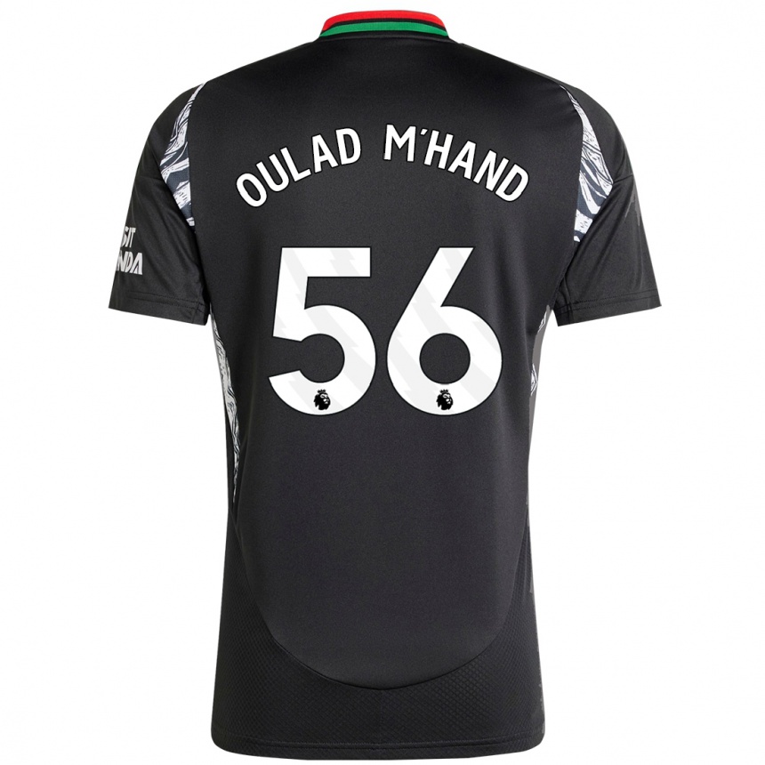 Kinder Fußball Salah-Eddine Oulad M'hand #56 Schwarz Auswärtstrikot Trikot 2024/25 T-Shirt Luxemburg