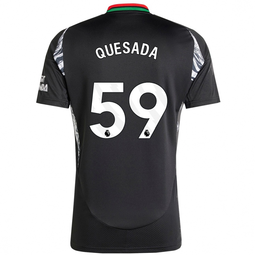 Kinder Fußball Elián Quesada #59 Schwarz Auswärtstrikot Trikot 2024/25 T-Shirt Luxemburg