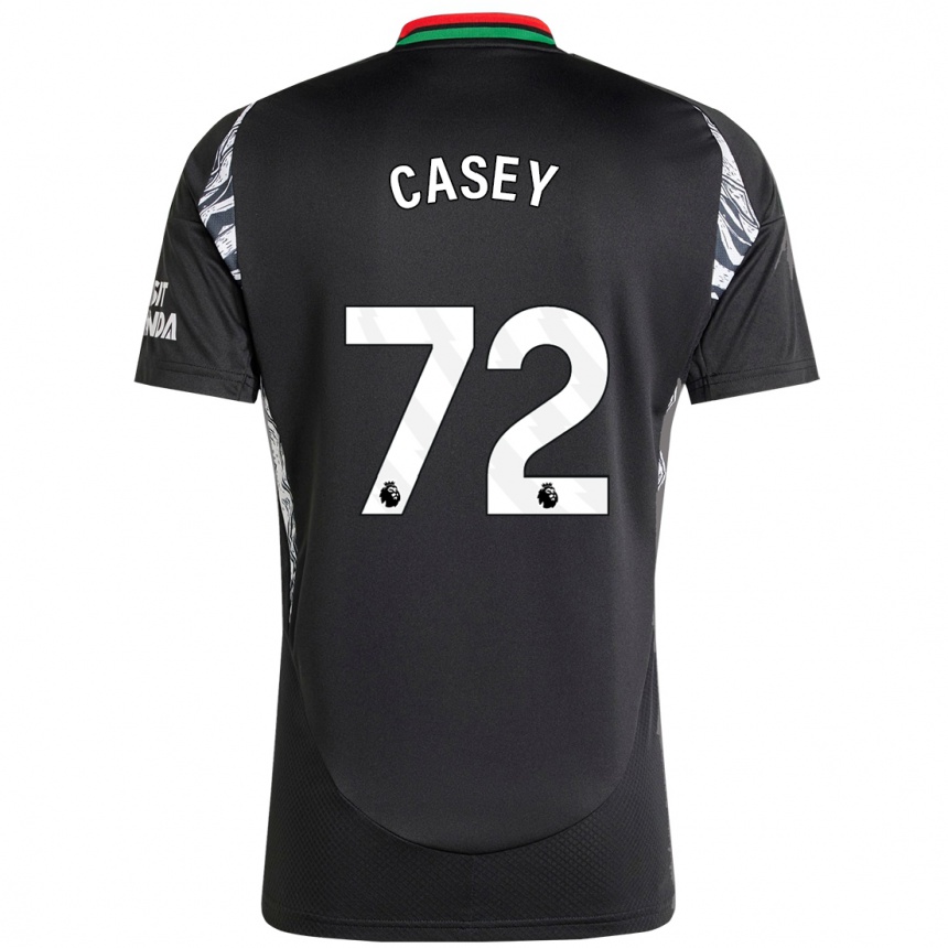 Kinder Fußball Dan Casey #72 Schwarz Auswärtstrikot Trikot 2024/25 T-Shirt Luxemburg