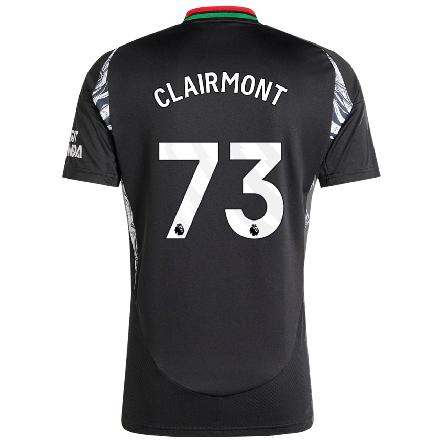 Kinder Fußball Reece Clairmont #73 Schwarz Auswärtstrikot Trikot 2024/25 T-Shirt Luxemburg