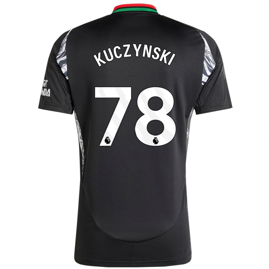 Kinder Fußball Max Kuczynski #78 Schwarz Auswärtstrikot Trikot 2024/25 T-Shirt Luxemburg