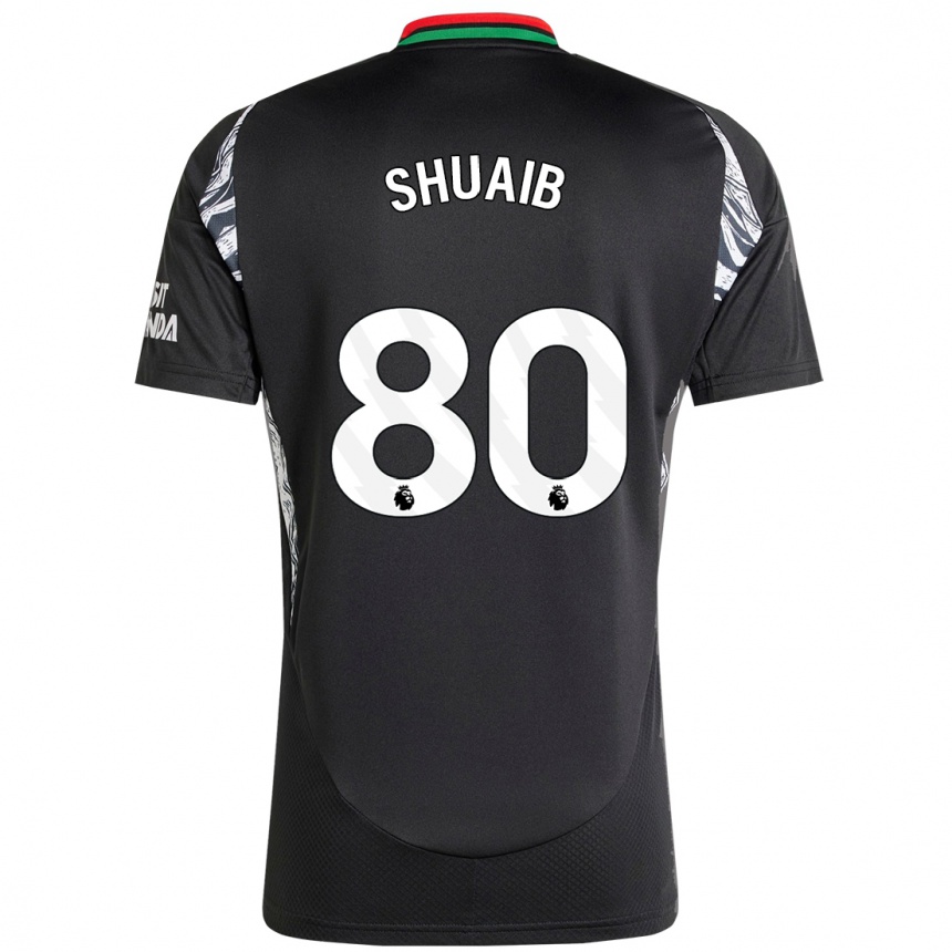 Kinder Fußball Zac Shuaib #80 Schwarz Auswärtstrikot Trikot 2024/25 T-Shirt Luxemburg