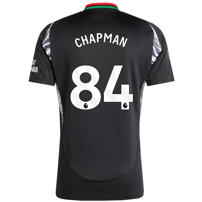 Kinder Fußball Samuel Chapman #84 Schwarz Auswärtstrikot Trikot 2024/25 T-Shirt Luxemburg