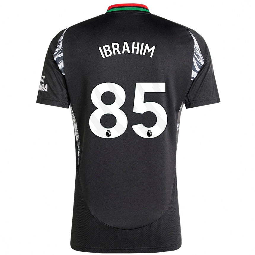 Kinder Fußball Ife Ibrahim #85 Schwarz Auswärtstrikot Trikot 2024/25 T-Shirt Luxemburg