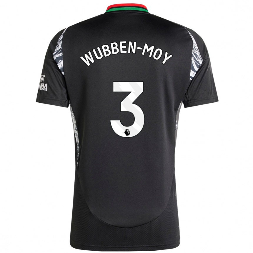 Kinder Fußball Lotte Wubben-Moy #3 Schwarz Auswärtstrikot Trikot 2024/25 T-Shirt Luxemburg