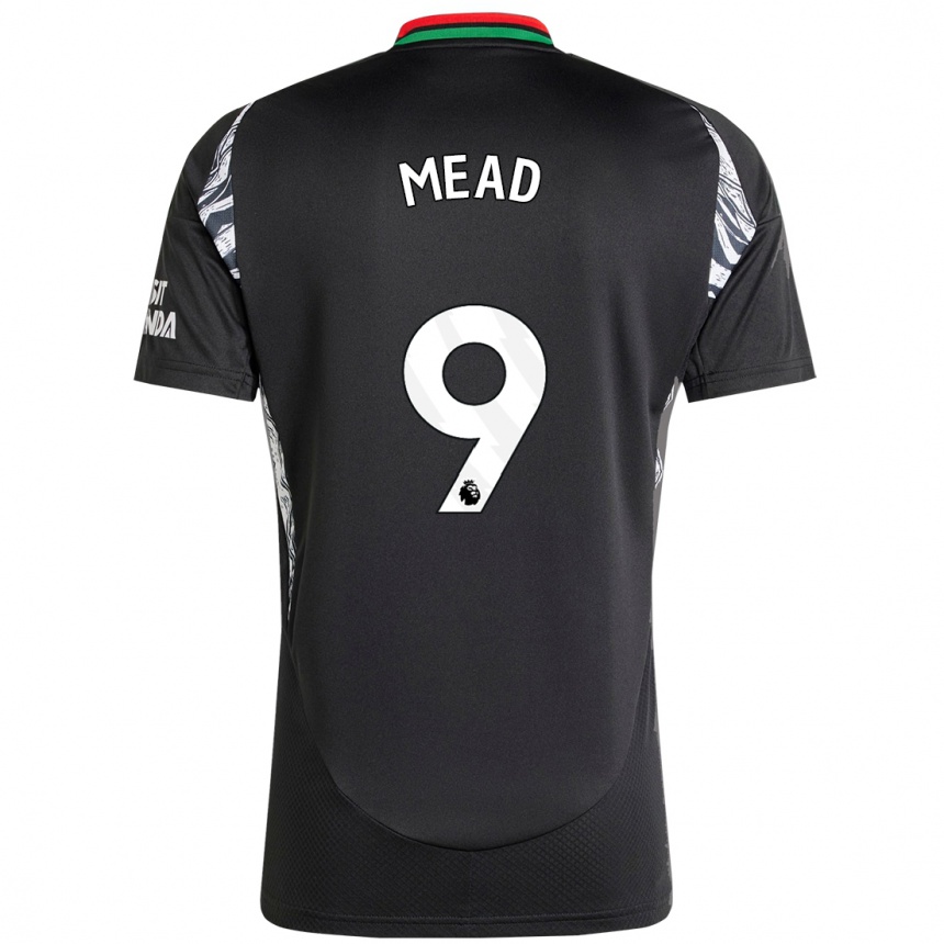 Kinder Fußball Beth Mead #9 Schwarz Auswärtstrikot Trikot 2024/25 T-Shirt Luxemburg