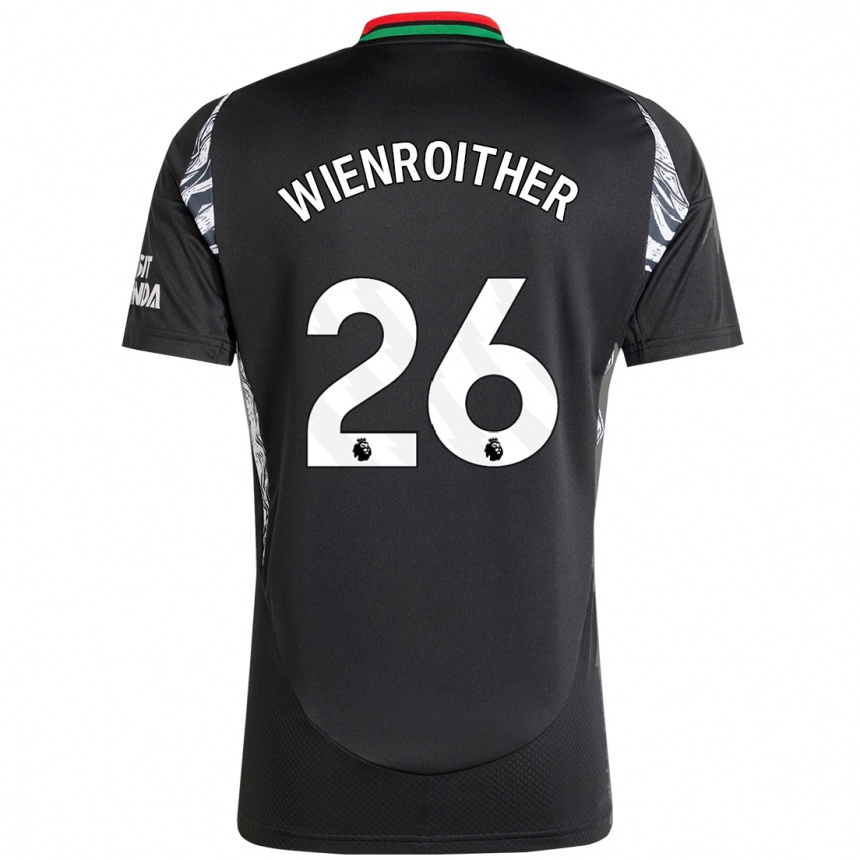 Kinder Fußball Laura Wienroither #26 Schwarz Auswärtstrikot Trikot 2024/25 T-Shirt Luxemburg