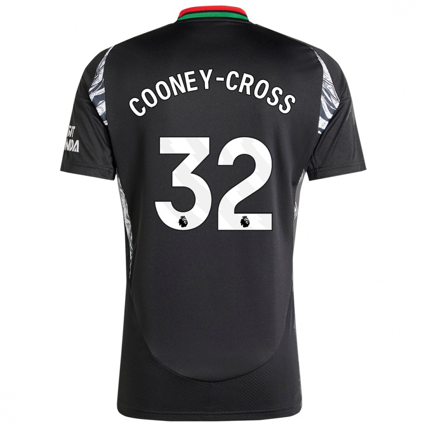 Kinder Fußball Kyra Cooney-Cross #32 Schwarz Auswärtstrikot Trikot 2024/25 T-Shirt Luxemburg