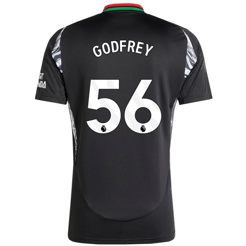 Kinder Fußball Freya Godfrey #56 Schwarz Auswärtstrikot Trikot 2024/25 T-Shirt Luxemburg