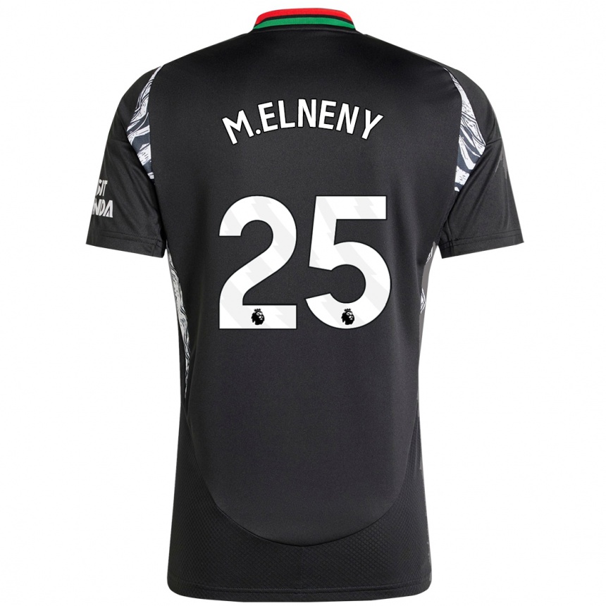 Kinder Fußball Mohamed Elneny #25 Schwarz Auswärtstrikot Trikot 2024/25 T-Shirt Luxemburg