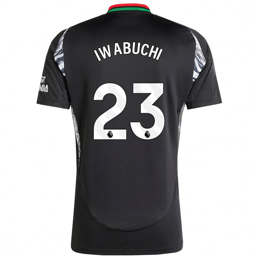 Kinder Fußball Mana Iwabuchi #23 Schwarz Auswärtstrikot Trikot 2024/25 T-Shirt Luxemburg