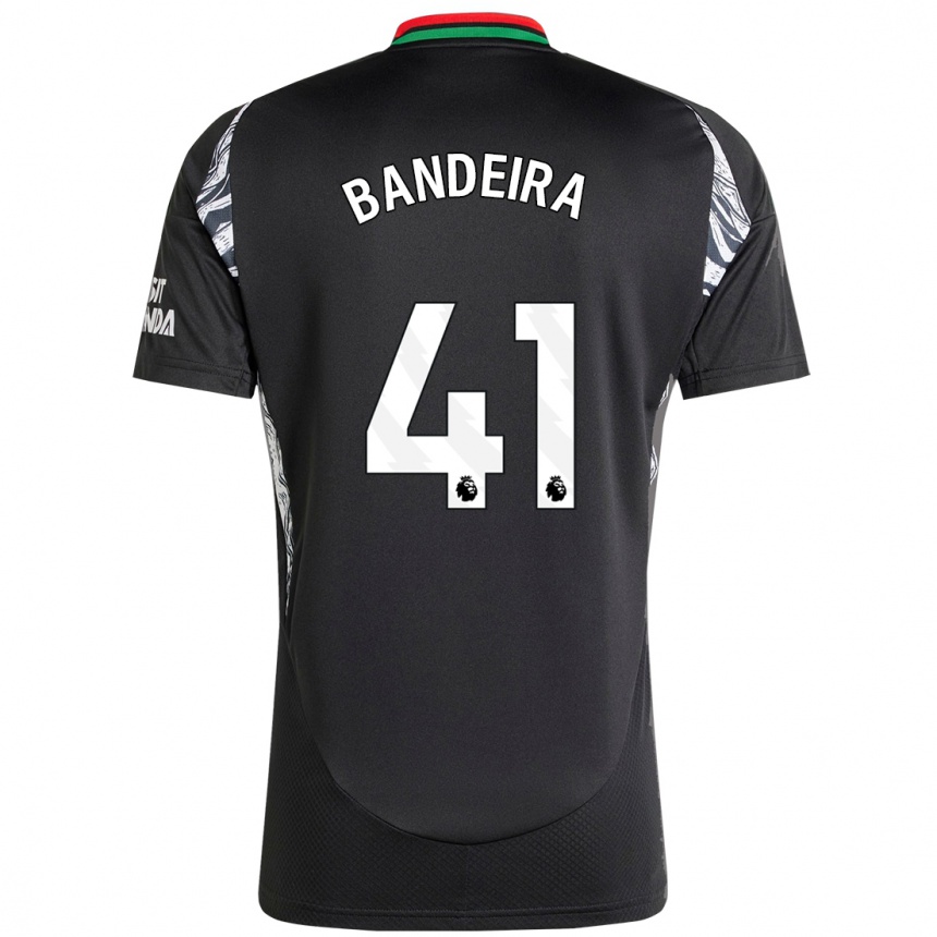 Kinder Fußball Mauro Bandeira #41 Schwarz Auswärtstrikot Trikot 2024/25 T-Shirt Luxemburg