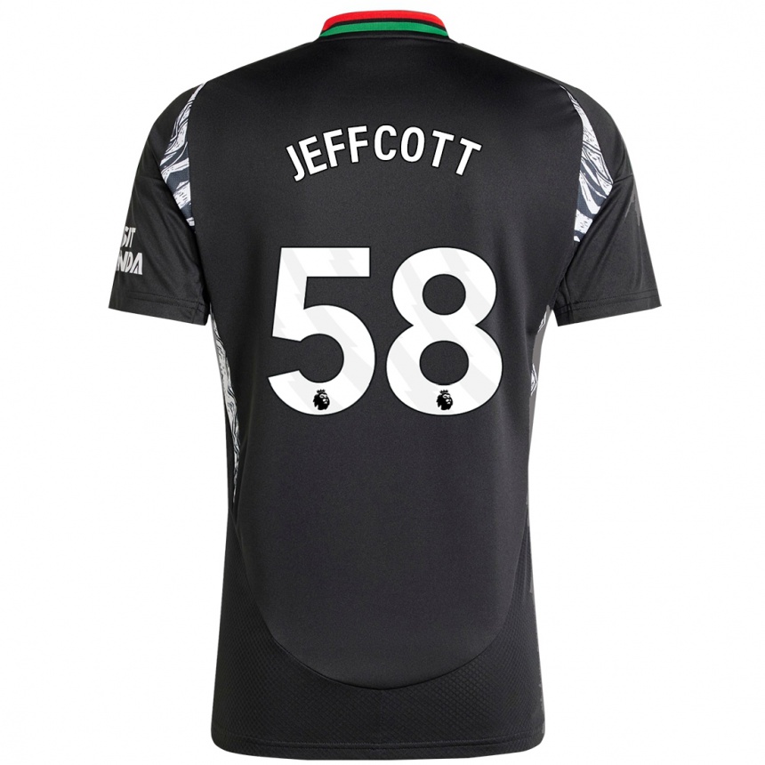 Kinder Fußball Henry Jeffcott #58 Schwarz Auswärtstrikot Trikot 2024/25 T-Shirt Luxemburg