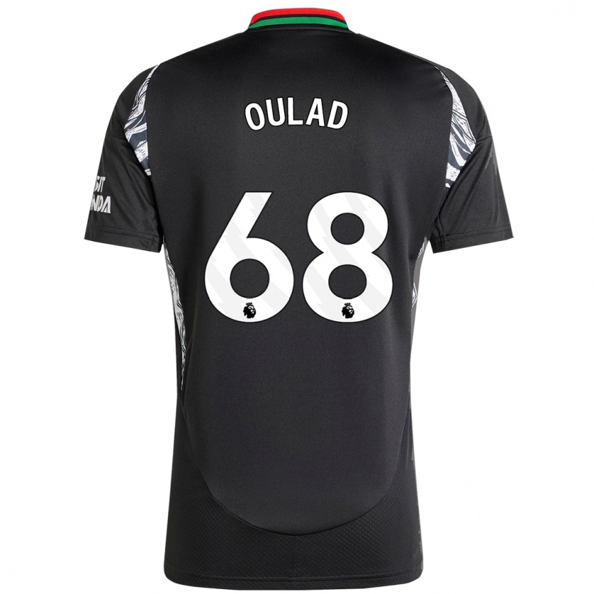 Kinder Fußball Salah-Eddine Oulad M'hand #68 Schwarz Auswärtstrikot Trikot 2024/25 T-Shirt Luxemburg