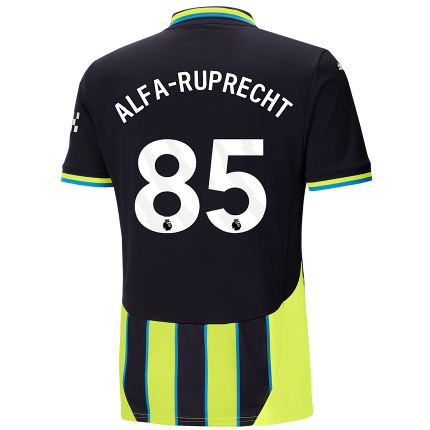 Kinder Fußball Farid Alfa-Ruprecht #85 Blaugelb Auswärtstrikot Trikot 2024/25 T-Shirt Luxemburg