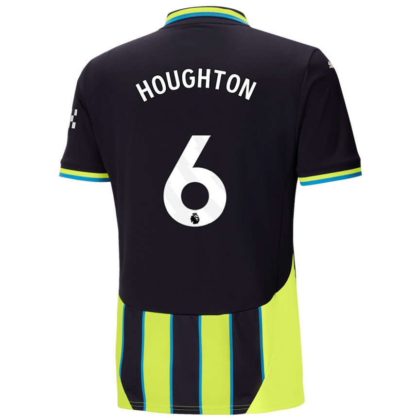 Kinder Fußball Steph Houghton #6 Blaugelb Auswärtstrikot Trikot 2024/25 T-Shirt Luxemburg