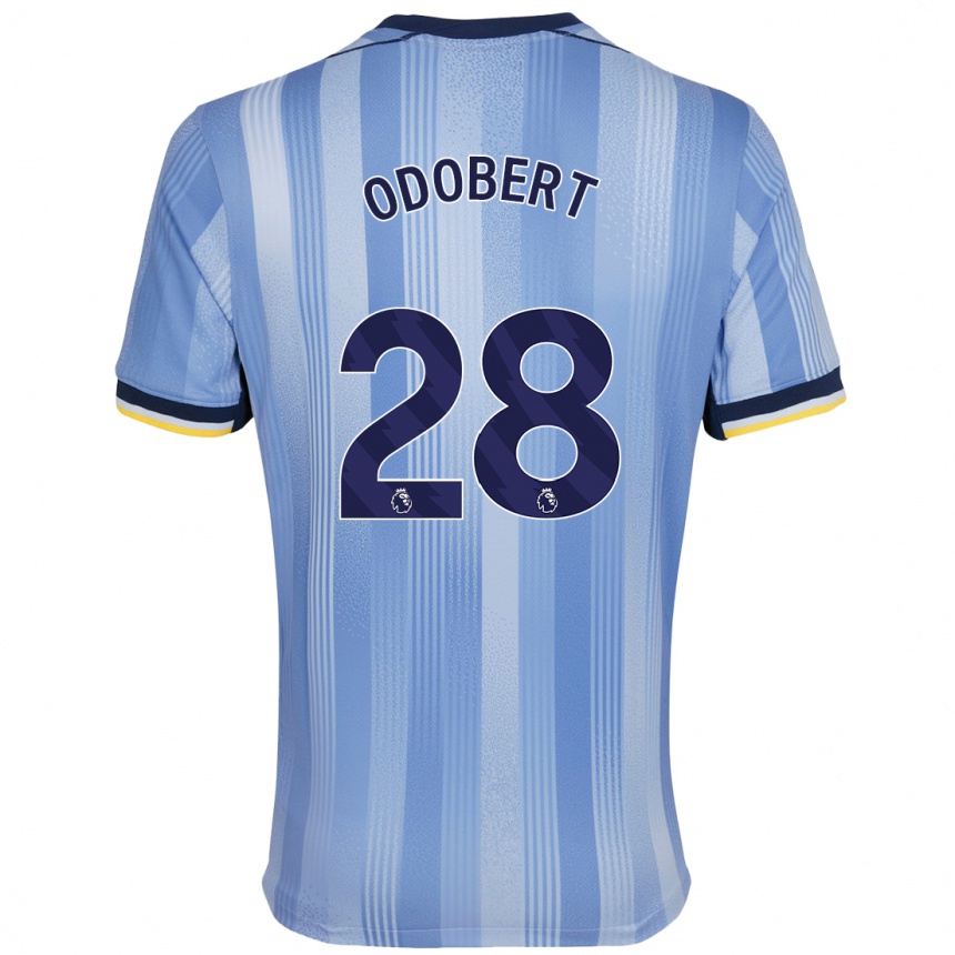 Kinder Fußball Wilson Odobert #28 Hellblau Auswärtstrikot Trikot 2024/25 T-Shirt Luxemburg