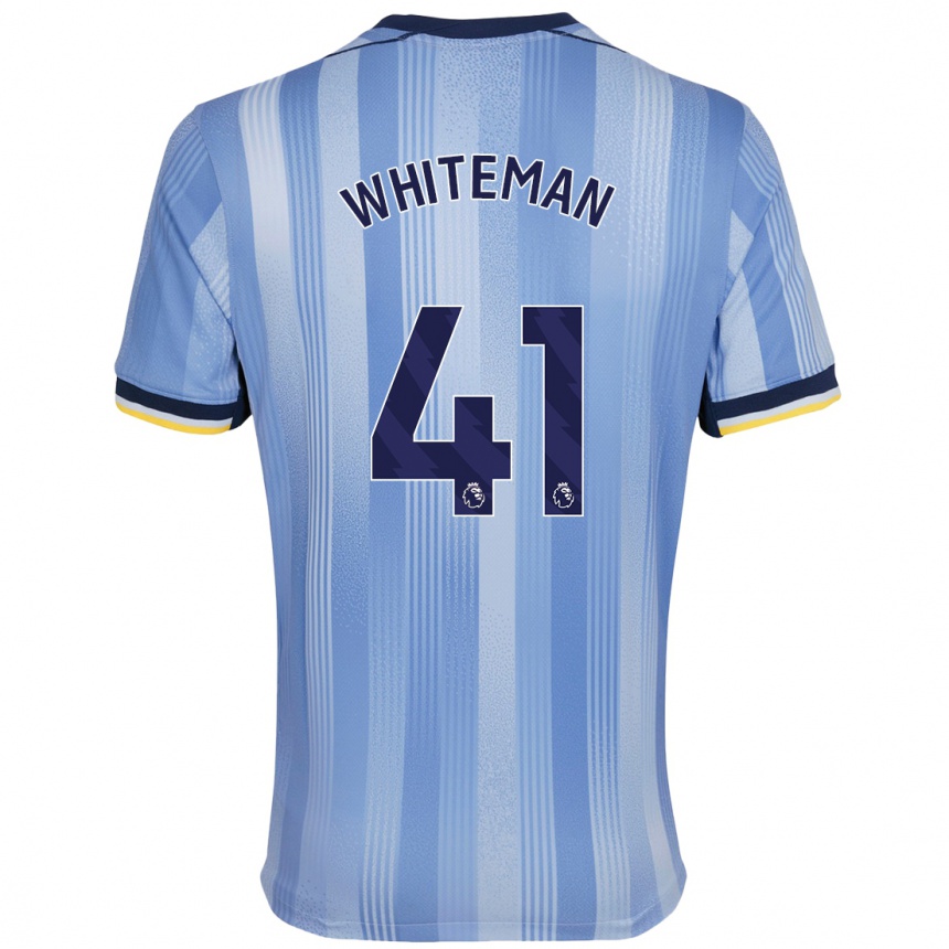 Kinder Fußball Alfie Whiteman #41 Hellblau Auswärtstrikot Trikot 2024/25 T-Shirt Luxemburg