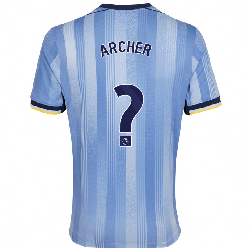 Kinder Fußball Samual Archer #0 Hellblau Auswärtstrikot Trikot 2024/25 T-Shirt Luxemburg