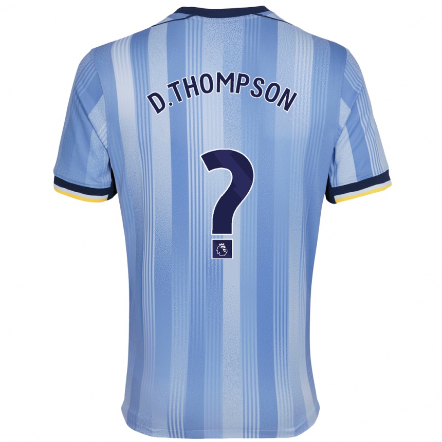 Kinder Fußball Dylan Thompson #0 Hellblau Auswärtstrikot Trikot 2024/25 T-Shirt Luxemburg