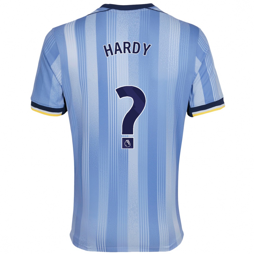 Kinder Fußball Malachi Hardy #0 Hellblau Auswärtstrikot Trikot 2024/25 T-Shirt Luxemburg